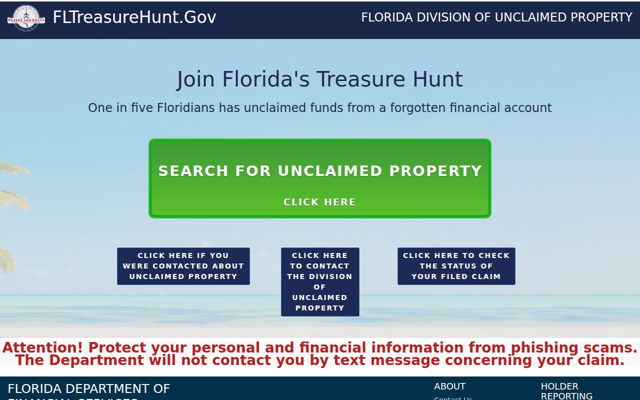 Hollywood residents directory Florida unclaimed property search