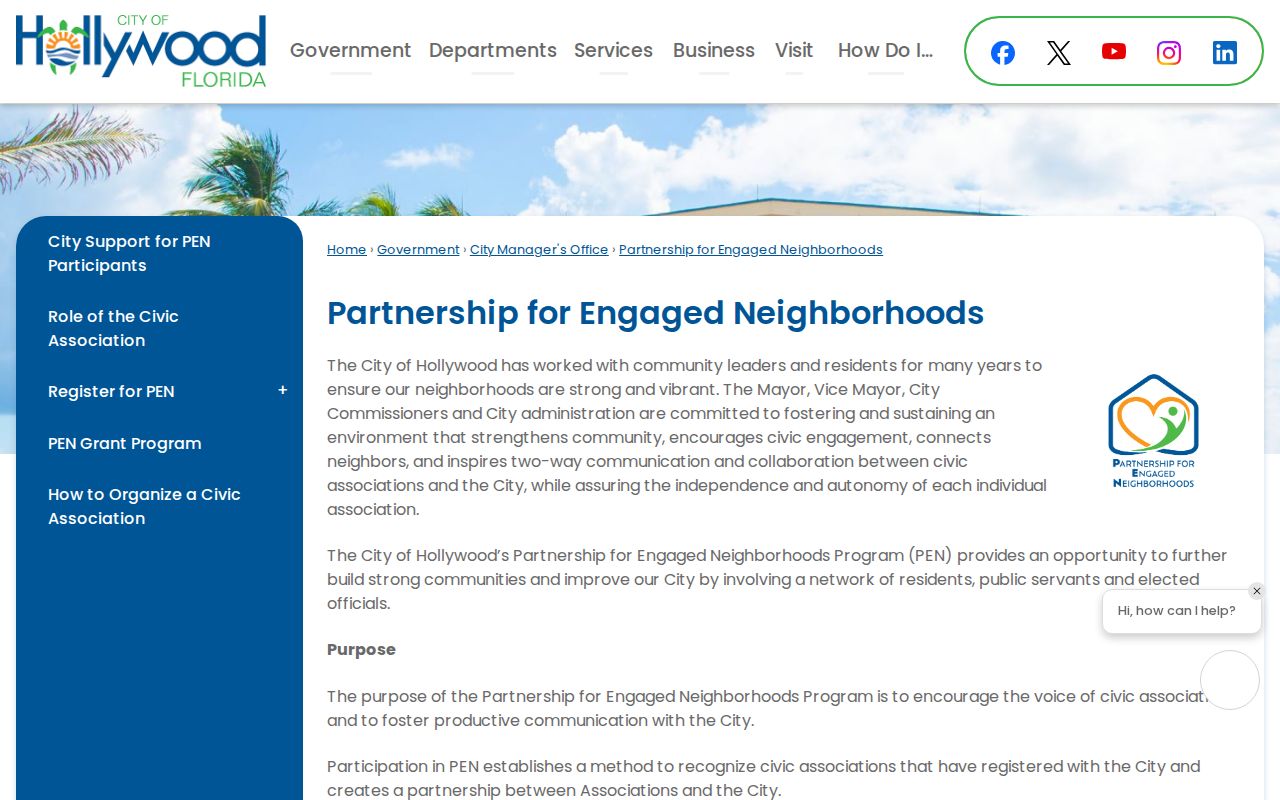 Hollywood neighbors Hollywood Partnership for Engaged Neighborhoods program page
