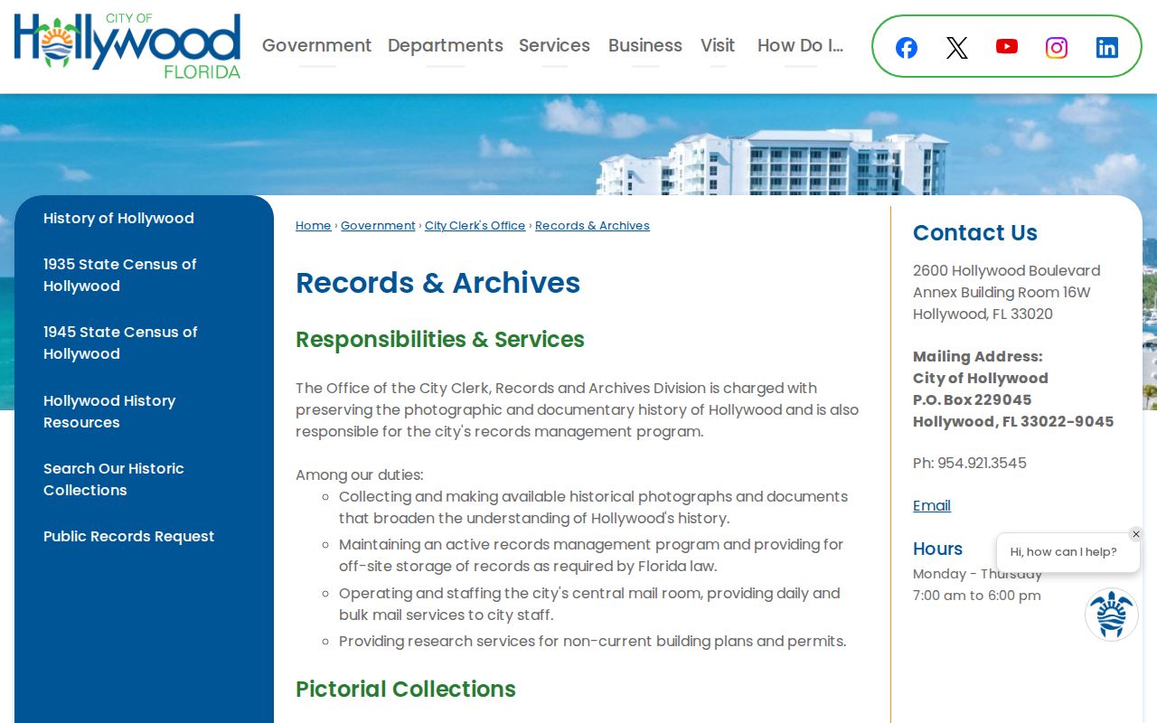Hollywood street directory archived plans and permit histories