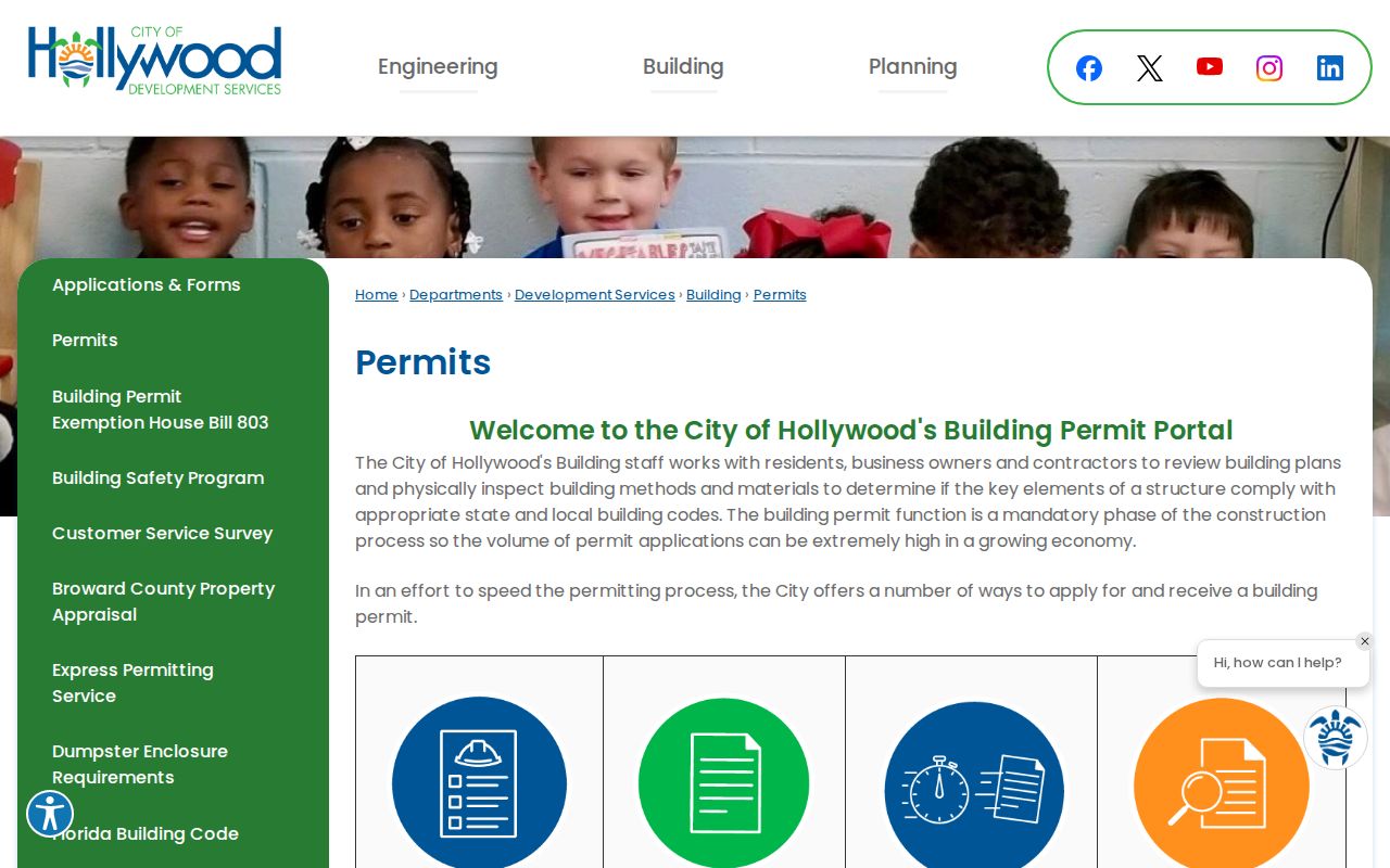 Hollywood street directory permit search routing