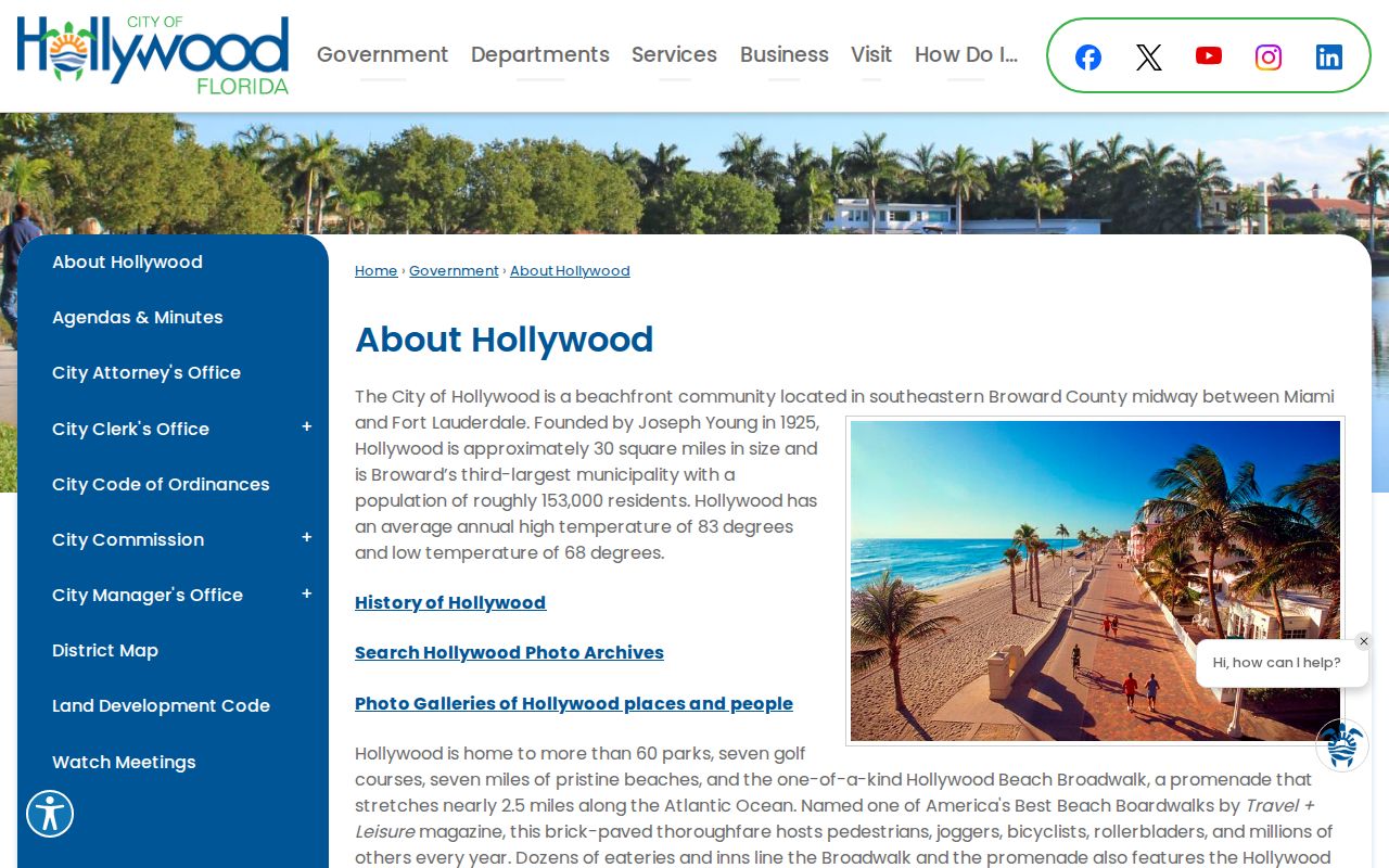 Hollywood ZIP code directory City of Hollywood official geography overview